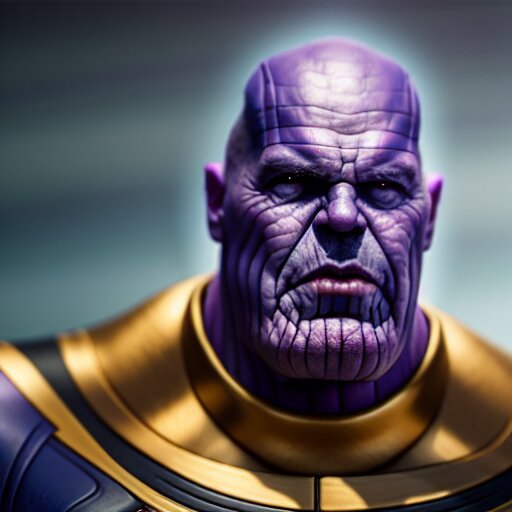 Lexica - ( ( ( ( ( hyperrealist distant portrait of thanos riding a ...