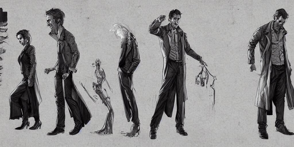 Lexica - John constantine, character sheet, concept design, contrast ...