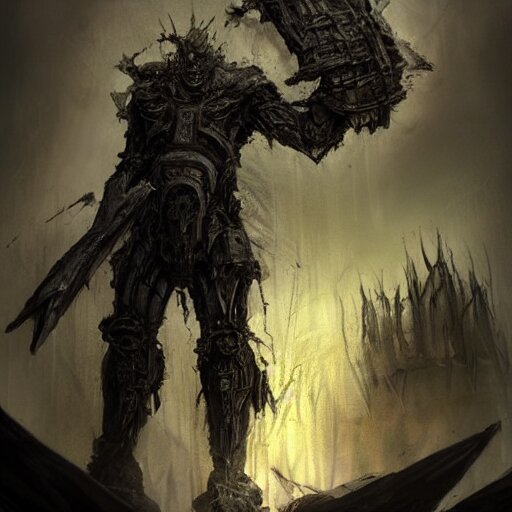 Lexica - Concept art of a half destroyed (Sentinel) holding the ...