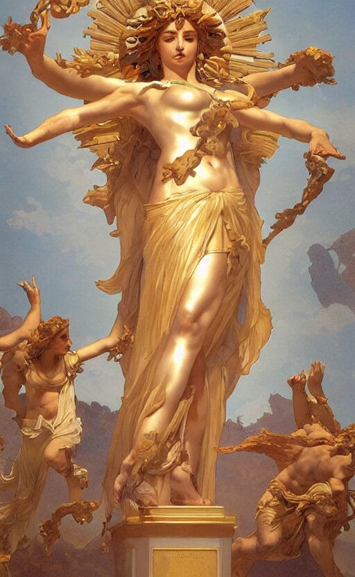 Lexica - Statue of the goddess of the sun helios with four arms ...