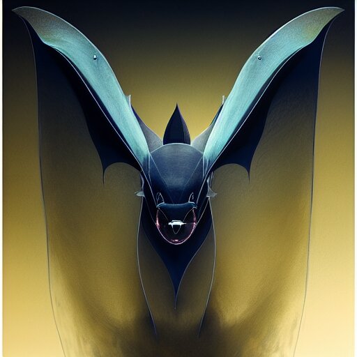 Lexica - Portrait of a face of a bat with long ears and biomechanics ...