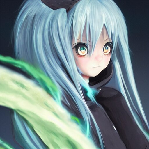 a portrait of rimuru tempest from tensei shitara slime, Stable Diffusion