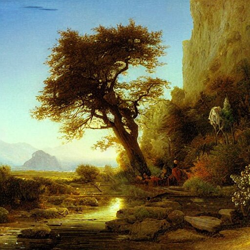 Lexica - Landscape painging by carl friedrich lessing