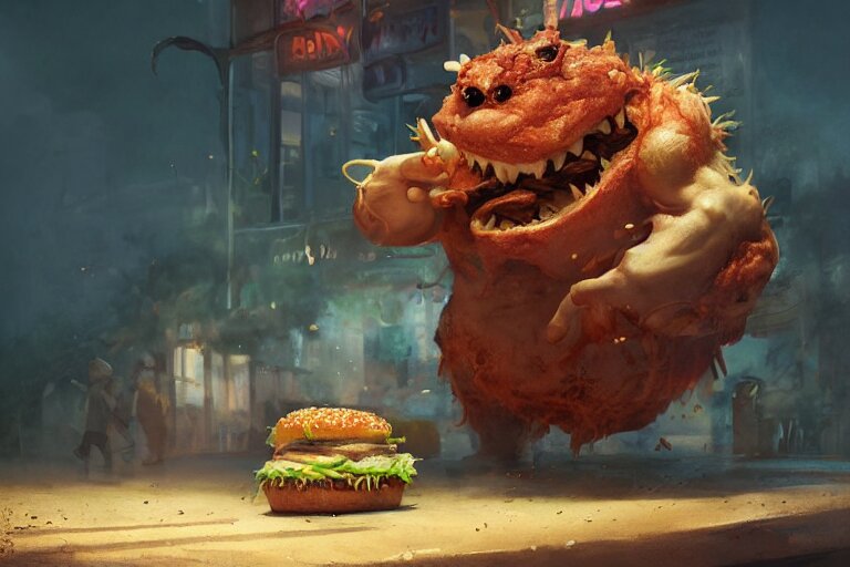 Lexica - Fast food monster by jean - baptiste monge, high quality, high ...