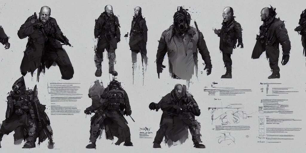 Lexica - Bruce willis, character sheet, concept design, contrast, kim ...