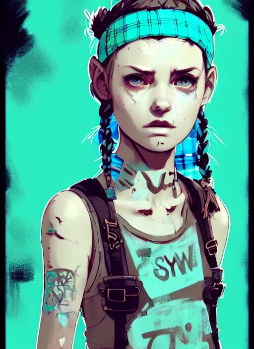 Lexica - Highly detailed closeup portrait of a sewer punk pretty ...