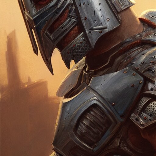 Lexica - The doomslayer as a realistic fantasy d & d knight, closeup ...