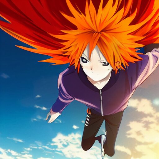 Orange Spikey Anime Hair Ichigo