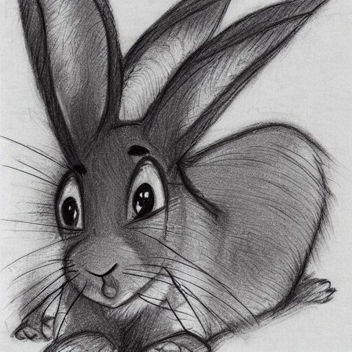 Lexica - Milt kahl pencil sketch of a rabbit in the forest disney style