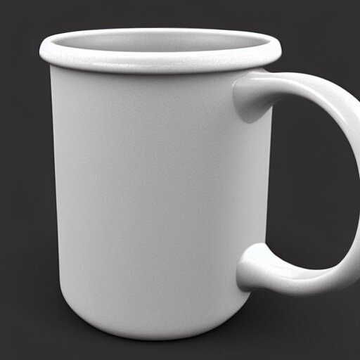 Lexica - 3 d model of a unique mug design, blender render, fully in frame
