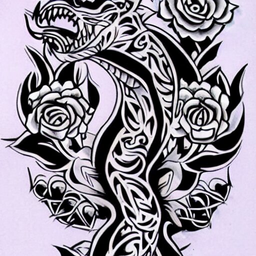 tattoo design, stencil, tattoo stencil, traditional, a, Stable Diffusion