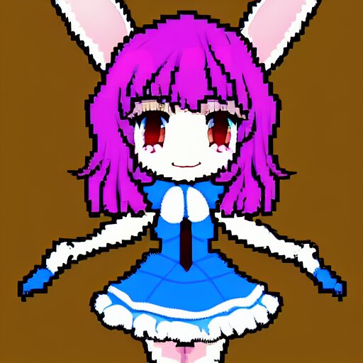 Lexica - Original chibi bunny girl, ranking number 1 on pixiv, pixel art