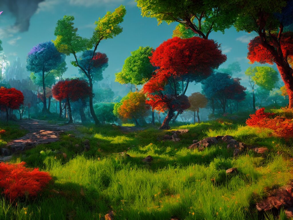 Lexica - Beautiful colorful fantasy landscape, rtx, unreal engine 5 ...