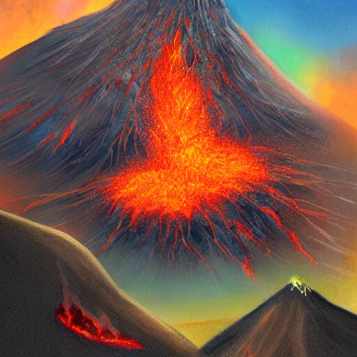 Lexica - Volcano, concept art, illustrated, highly detailed, high ...