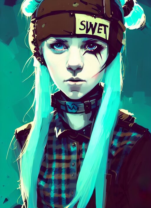 Lexica - Highly detailed closeup portrait of a sewer punk pretty ...