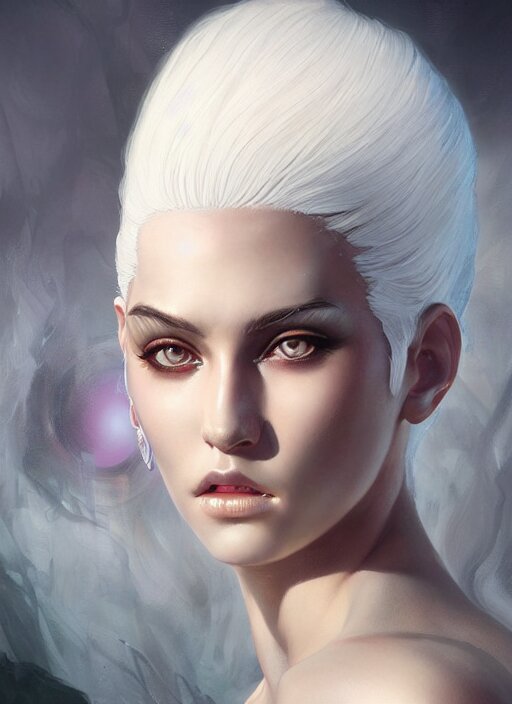 Lexica - Girl with white hair, beautiful highly detailed face ...