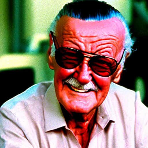 Lexica - High quality screenshot of Stan Lee as Rambo (1995)
