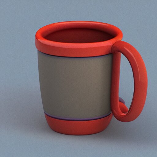 Lexica - 3 d model of a unique mug design, blender render, fully in frame
