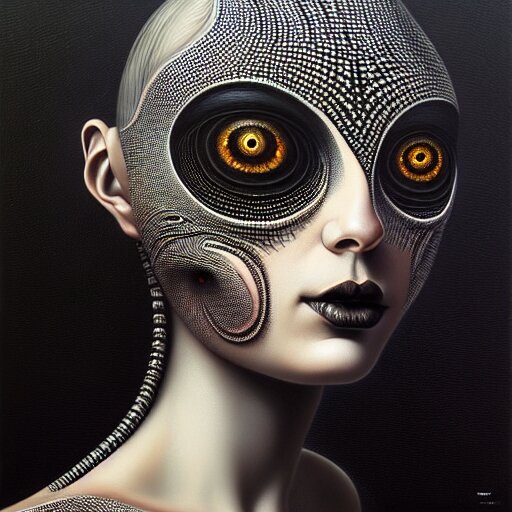 Lexica - Ultra realist intricate painting of gothic female alien, curvy ...