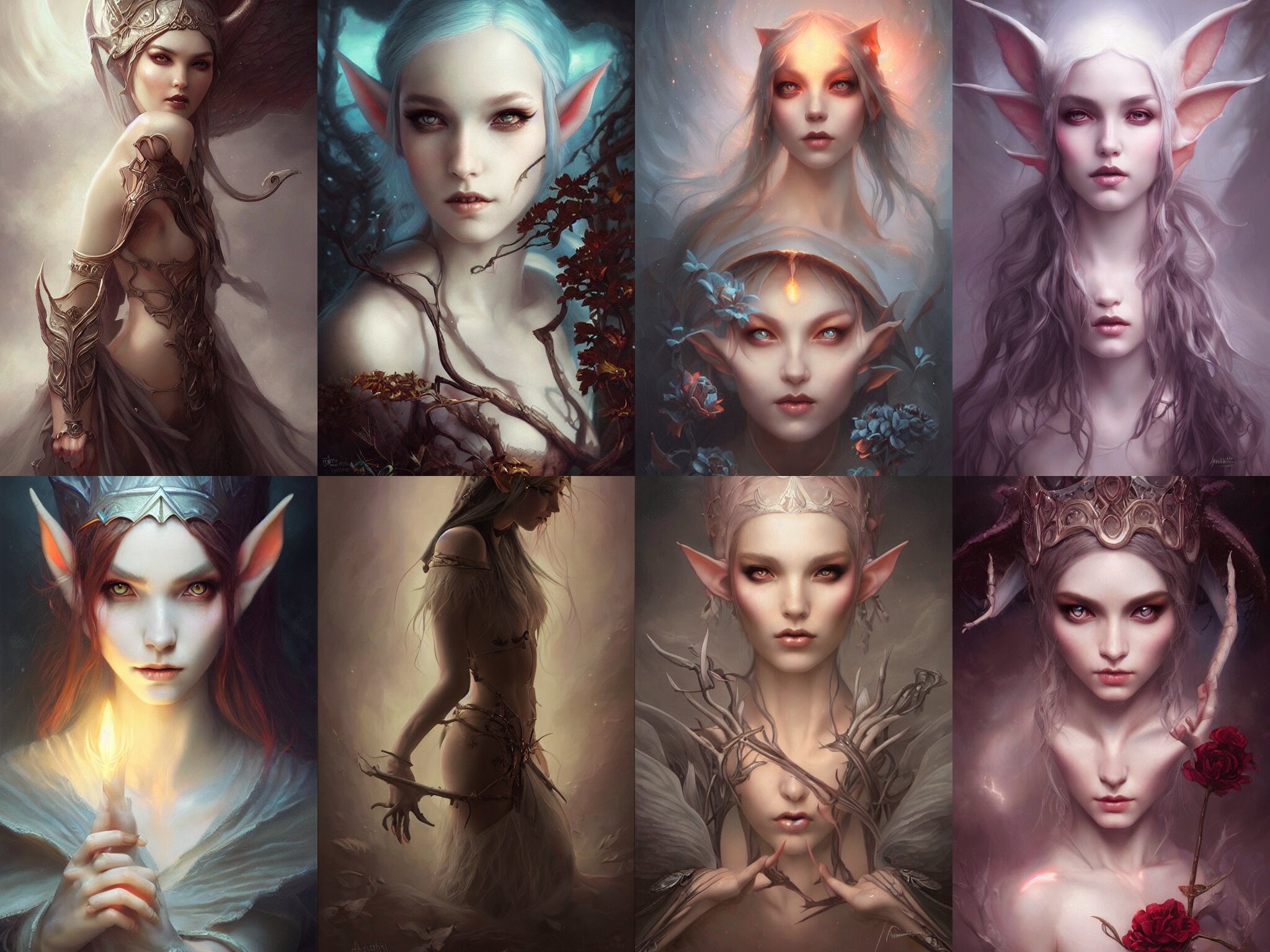 Lexica - A hauntingly beautiful elf princess, painted by artgerm and ...