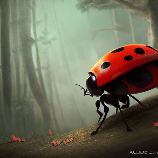 Lexica - Ladybug as a monster, supernatural, by alfred renz, magical ...