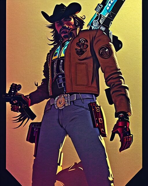 Lexica - Mccree from overwatch, cyber space cowboy, outter space ...