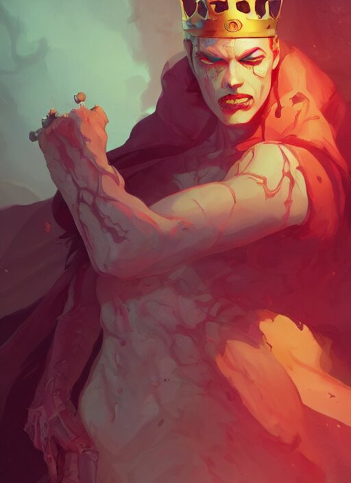 Lexica - Rotting corpse of a male king, in the style of artgerm ...