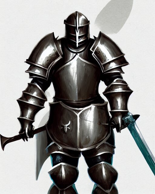 Lexica - Concept art of a thicc knight, wearing heavy medival knight ...