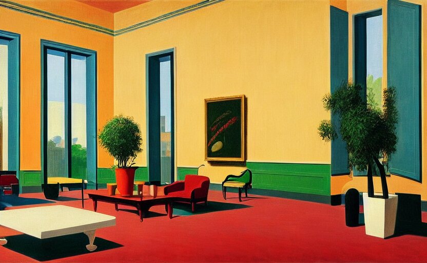 Lexica - An achingly beautiful print of the interior of a modern art ...