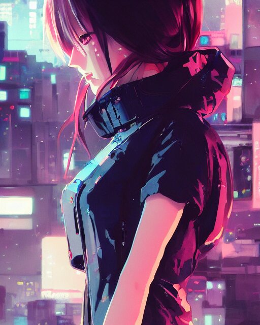 Lexica - Kyoto animation, cool girl wearing cyberpunk intricate ...