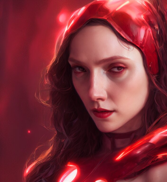 a hyperdetailed render of scarlet witch, a 3 d render, Stable Diffusion