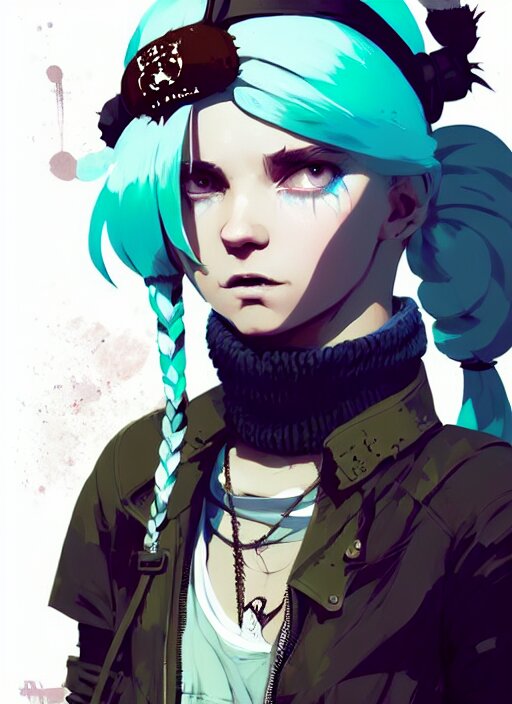 Lexica - Highly detailed closeup portrait of a sewer punk pretty ...