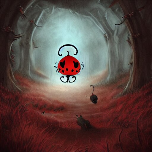 Lexica - Ladybug as a monster, fantasy art style, scary atmosphere ...