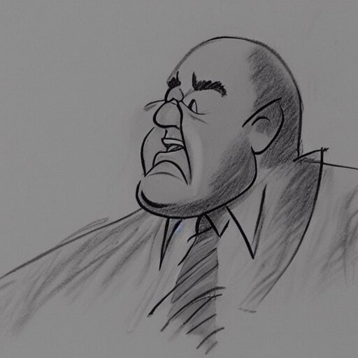 Lexica - Milt kahl pencil sketch of danny devito