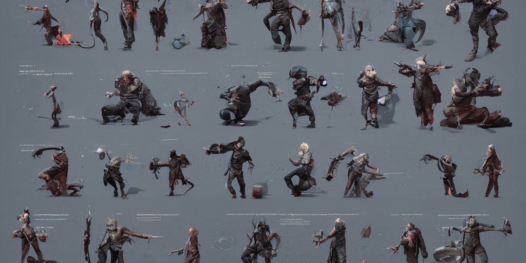 Lexica - Rock musician design, character sheet, 3d render, Greg ...