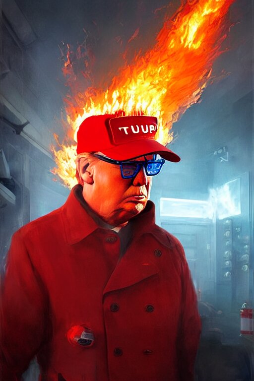 Lexica - Character art by ruan jia, donald trump dressed as a ...