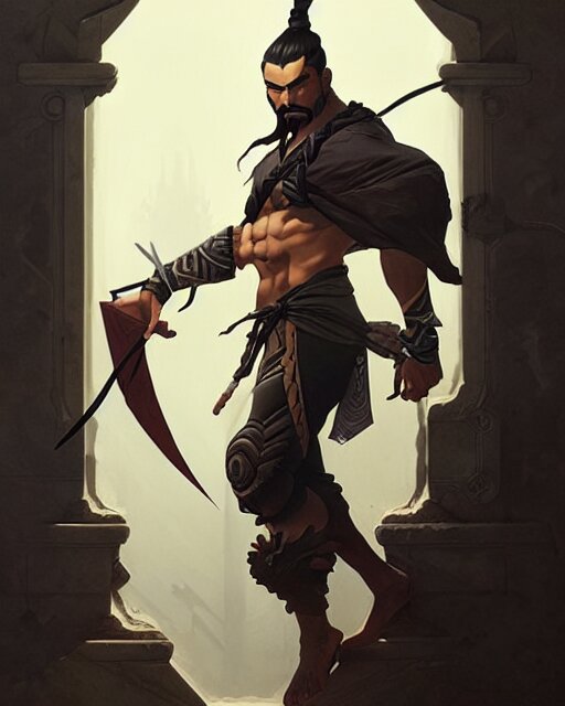 Lexica - Hanzo from overwatch, character portrait, concept art ...