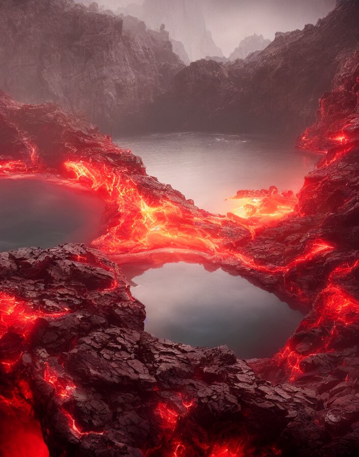 Lexica - Infinity pool in hell. intricate artwork by artstation. halo ...