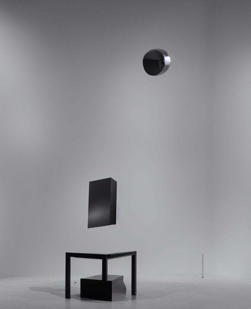Lexica - A minimal studio packshot of an upside - down readymade object ...