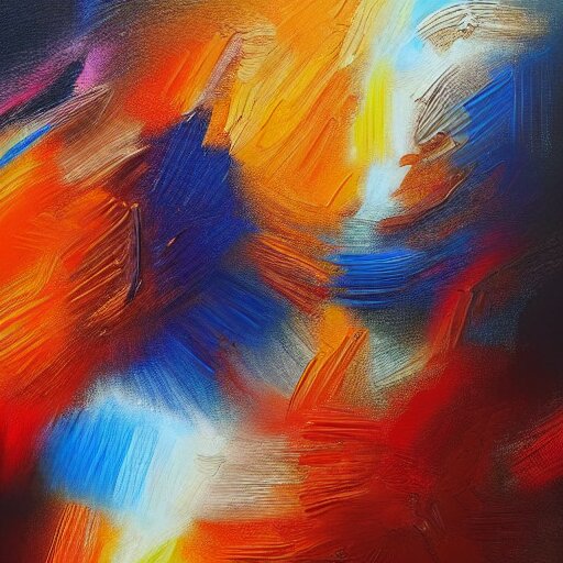 magnificent masterpiece work of art abstract. oil on canvas. Dig