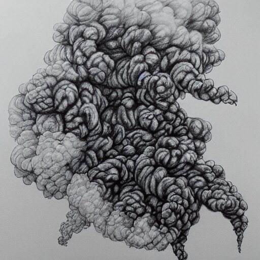 smoke pencil drawing