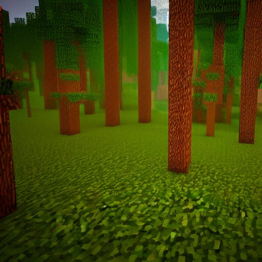 Lexica - Atmospheric render of a forest, minecraft, rendered with ...
