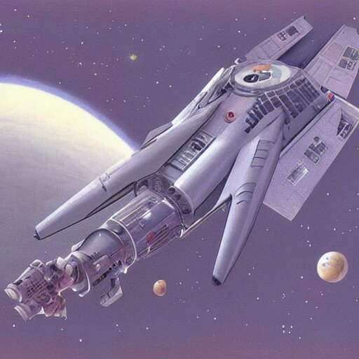 Lexica - Space Ship, Nasa - Punk Style, Concept Art By Ralph Mcquarrie