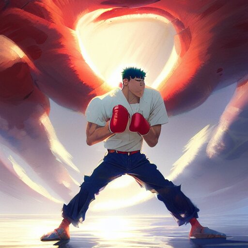 Lexica - Hajime no ippo fight, magnificent, close up, details, sharp ...