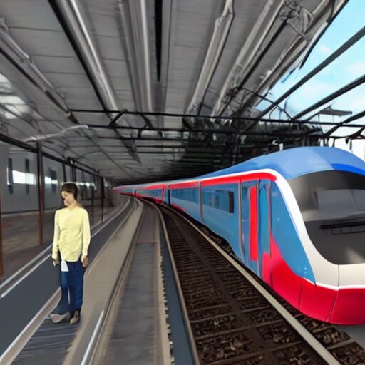 Lexica - Train that looks human with human face, hyper realistic