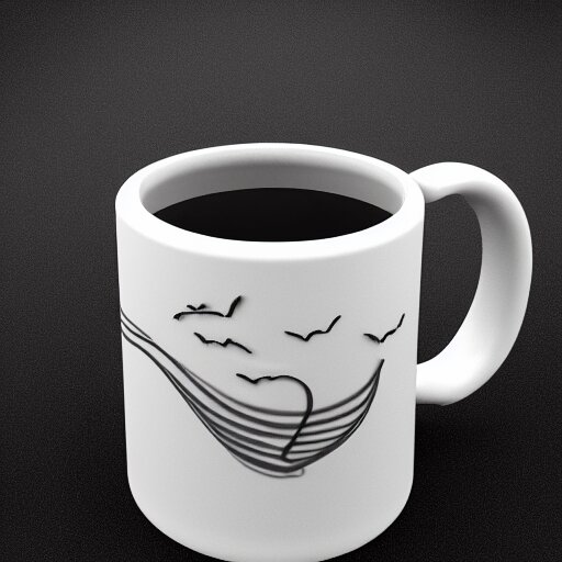 Lexica - 3 d model of a unique mug design, blender render, fully in frame