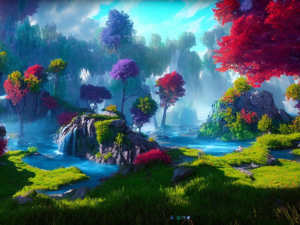 Lexica - Beautiful colorful fantasy landscape, rtx, unreal engine 5 ...