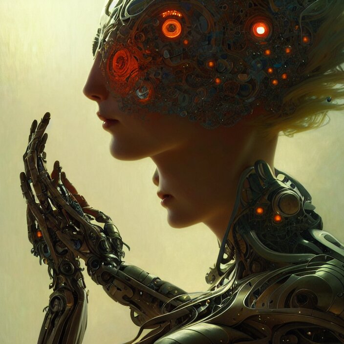 Lexica - Organic cyborg, diffuse lighting, fantasy, intricate, elegant ...
