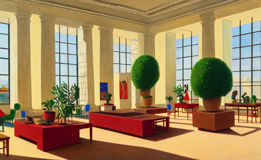 Lexica - An achingly beautiful print of the interior of a modern art ...
