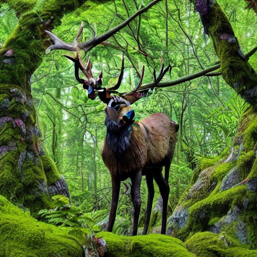 Lexica - Small and dense intricate vines, moss, roots, colorful flowers ...